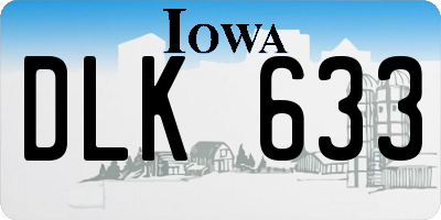 IA license plate DLK633