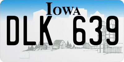 IA license plate DLK639