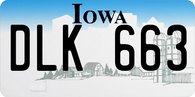 IA license plate DLK663