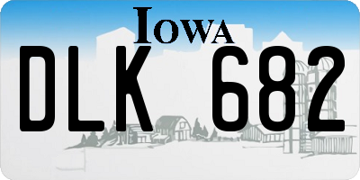 IA license plate DLK682