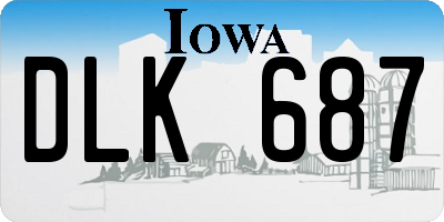 IA license plate DLK687