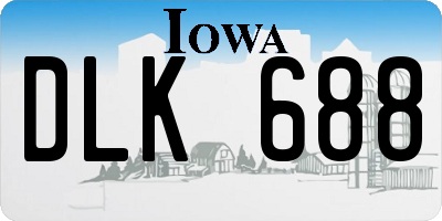 IA license plate DLK688