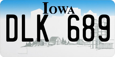IA license plate DLK689