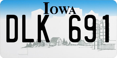 IA license plate DLK691
