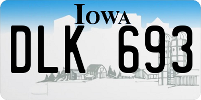 IA license plate DLK693