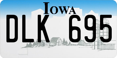 IA license plate DLK695