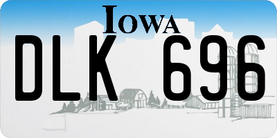 IA license plate DLK696