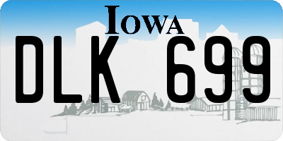 IA license plate DLK699