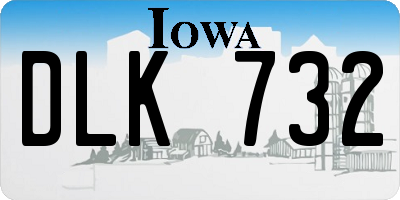 IA license plate DLK732