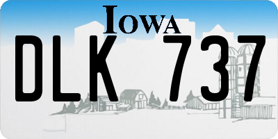 IA license plate DLK737