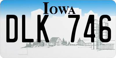 IA license plate DLK746