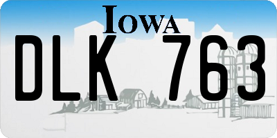 IA license plate DLK763