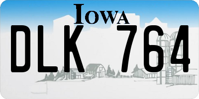 IA license plate DLK764