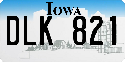 IA license plate DLK821