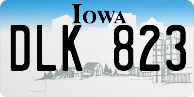 IA license plate DLK823
