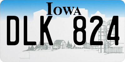 IA license plate DLK824