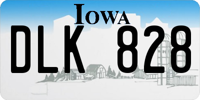 IA license plate DLK828