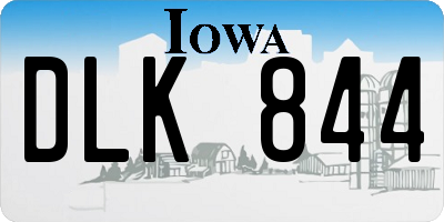 IA license plate DLK844