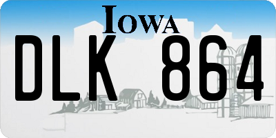 IA license plate DLK864