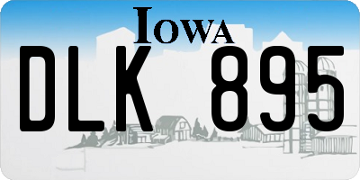 IA license plate DLK895