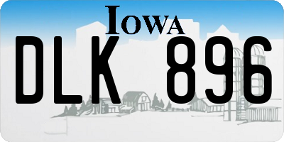 IA license plate DLK896