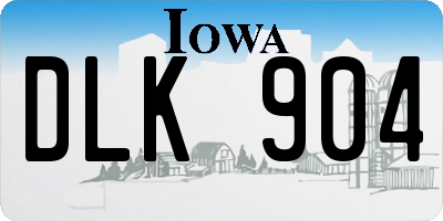 IA license plate DLK904