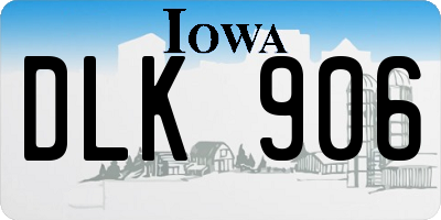 IA license plate DLK906