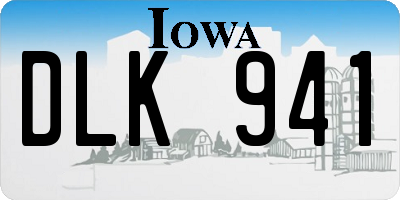 IA license plate DLK941