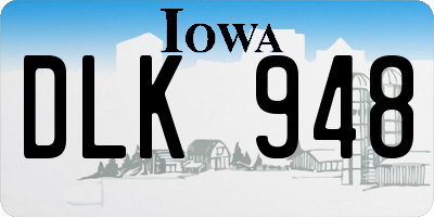 IA license plate DLK948