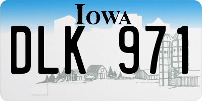 IA license plate DLK971