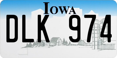 IA license plate DLK974