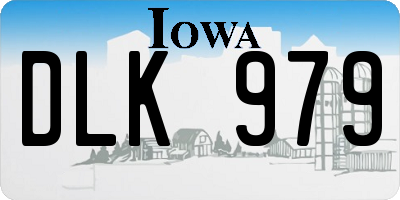 IA license plate DLK979
