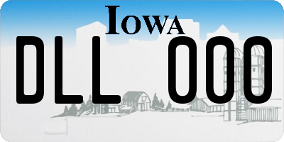 IA license plate DLL000