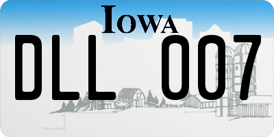 IA license plate DLL007