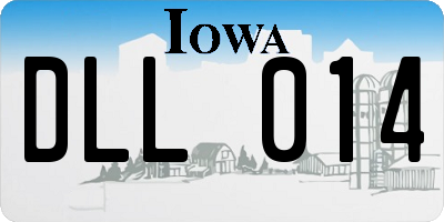 IA license plate DLL014