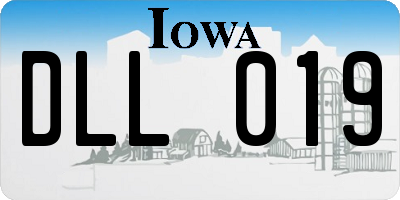 IA license plate DLL019