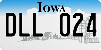 IA license plate DLL024