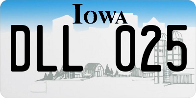 IA license plate DLL025