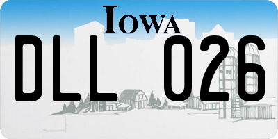 IA license plate DLL026