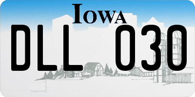 IA license plate DLL030