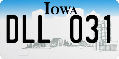 IA license plate DLL031
