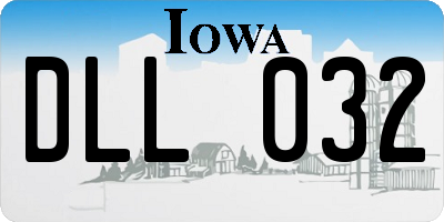 IA license plate DLL032