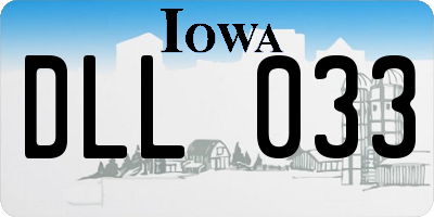 IA license plate DLL033