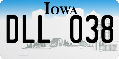 IA license plate DLL038