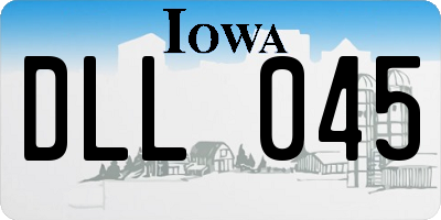 IA license plate DLL045
