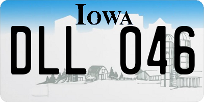 IA license plate DLL046