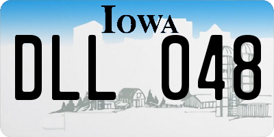 IA license plate DLL048