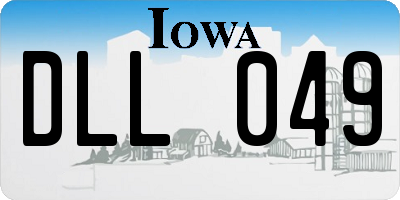 IA license plate DLL049
