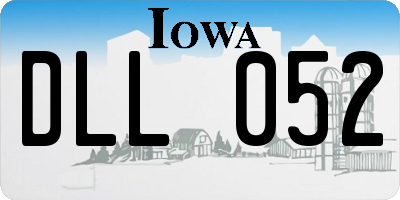IA license plate DLL052
