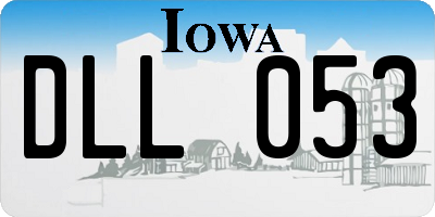 IA license plate DLL053